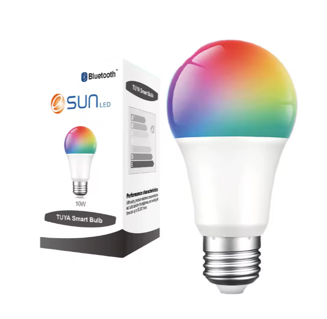 A60 Tuya Smart Light Bulb RGBCW Multi Color E27 E26 B22 bluetooth LED Bulb Tuya 10W Smart Life APP LED Bulb 110V 220V