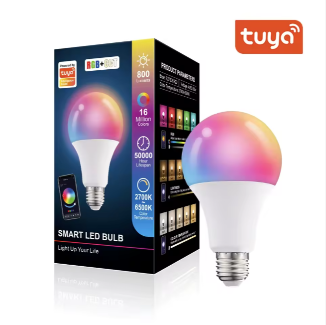 A60 Tuya Smart Light Bulb RGBCW Multi Color E27 E26 B22 bluetooth LED Bulb Tuya 10W Smart Life APP LED Bulb 110V 220V