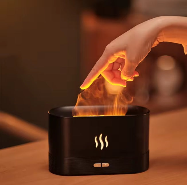 Flame Aroma Diffuser Creative USB Desktop Ultrasonic Humidifier for Home Hotel Air Essential Oil Ultrasonic Humidifier